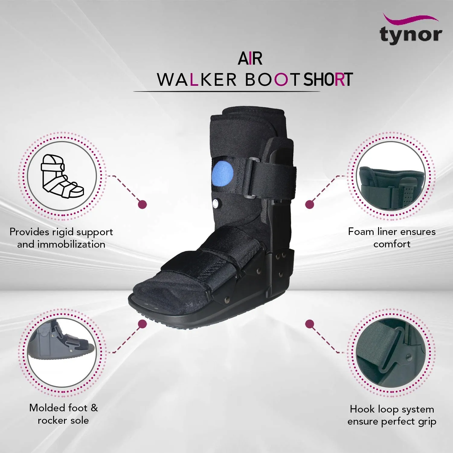 Tynor Walker Boot Air Short D 52