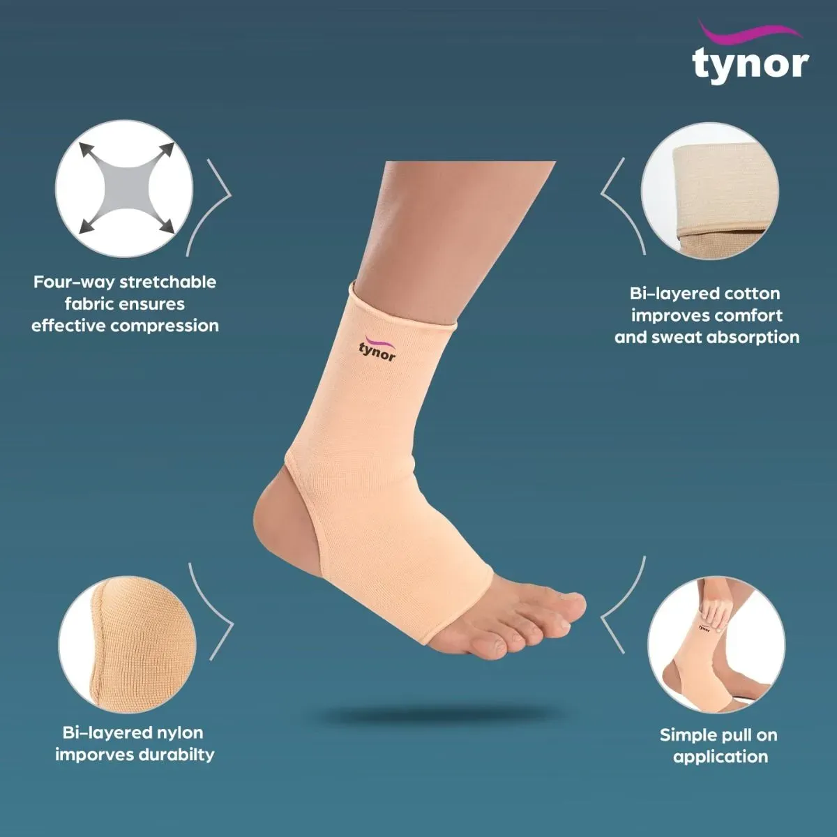 Tynor Anklet One Pair D 03