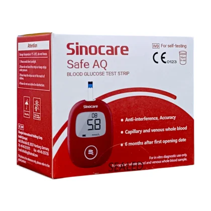Sinocare Safe AQ Blood Glucose Test Strips 50 Pc